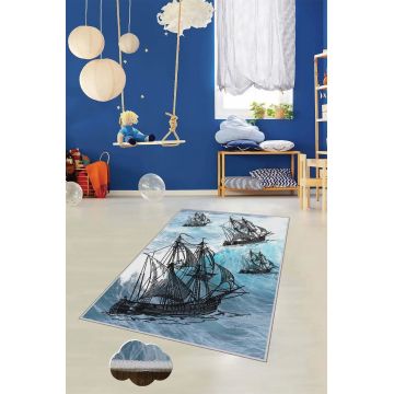 Covor, HMNT463, 120x180 cm, Poliester, Multicolor ieftin