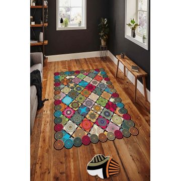 Covor, HMNT966, 120x180 cm, Poliester, Multicolor ieftin