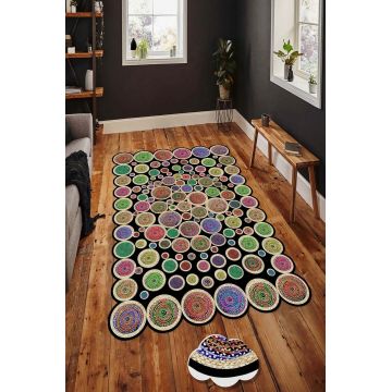 Covor, HMNT972, 120x180 cm, Poliester, Multicolor ieftin