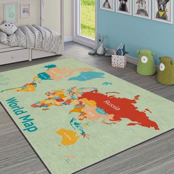 Covor, HMI KDC-87, 140x220 cm, Poliester, Multicolor ieftin