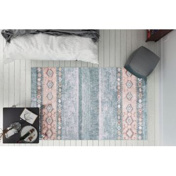 Covor de hol, Soul Chenille, 75x230 cm, Poliester , Multicolor ieftin