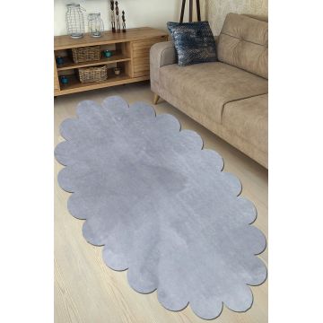 Covor, Ellipse Daisy, 120x180 cm, Poliester, Gri deschis